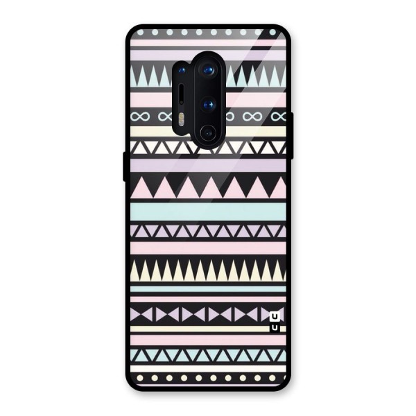 Cute Chev Pattern Glass Back Case for OnePlus 8 Pro