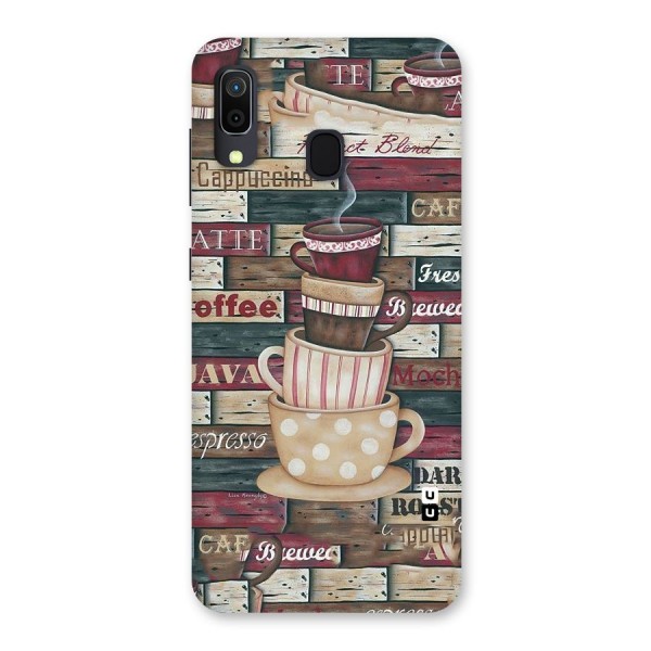 Cute Coffee Cups Back Case for Galaxy A20