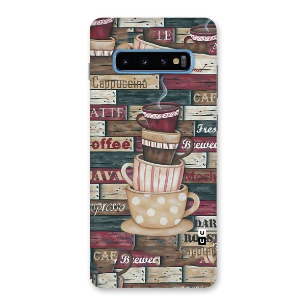 Cute Coffee Cups Back Case for Galaxy S10 Plus