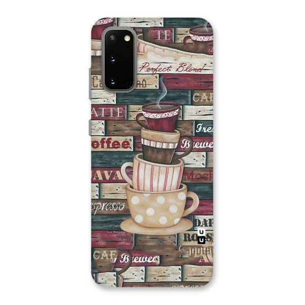 Cute Coffee Cups Back Case for Galaxy S20