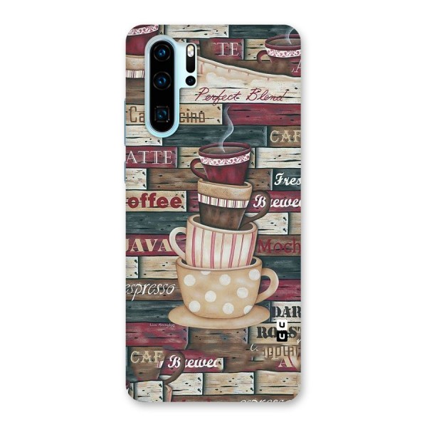 Cute Coffee Cups Back Case for Huawei P30 Pro