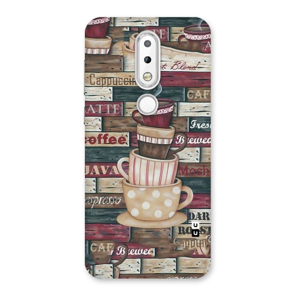 Cute Coffee Cups Back Case for Nokia 6.1 Plus