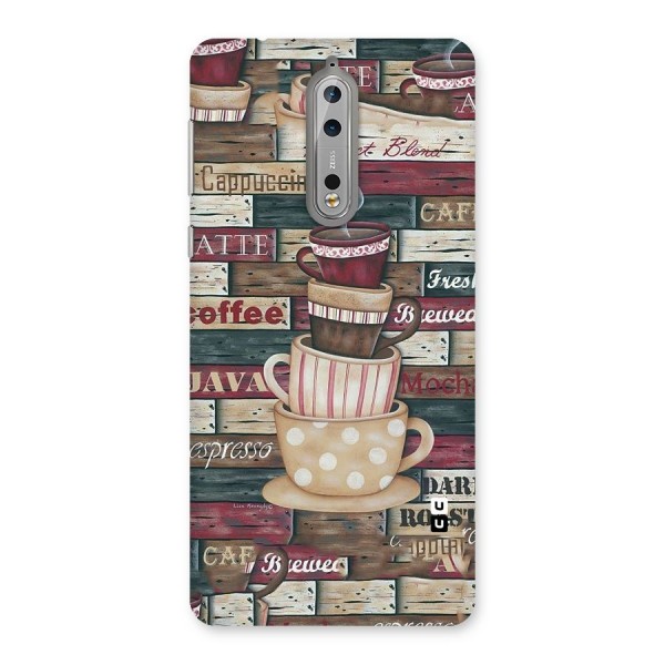 Cute Coffee Cups Back Case for Nokia 8