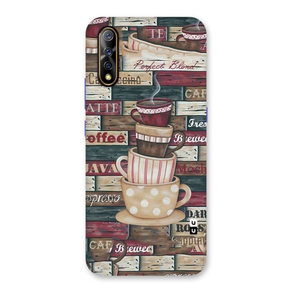 Cute Coffee Cups Back Case for Vivo S1