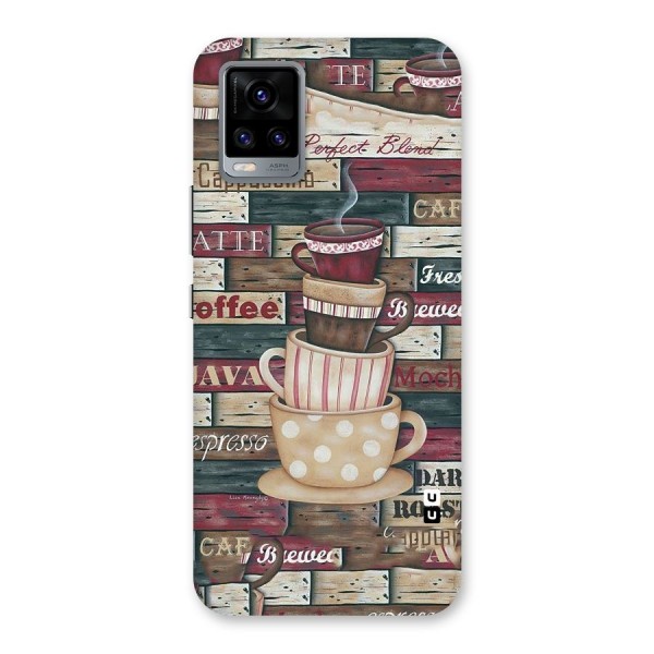 Cute Coffee Cups Back Case for Vivo V20