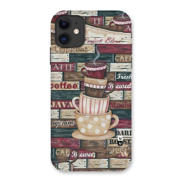 Cute Coffee Cups Back Case for iPhone 11