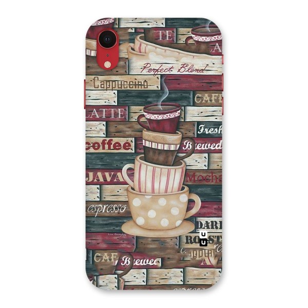 Cute Coffee Cups Back Case for iPhone XR