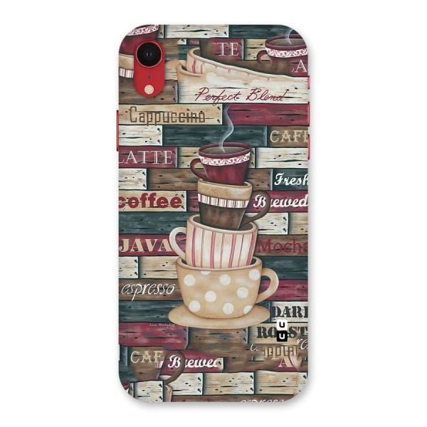 Cute Coffee Cups Back Case for iPhone XR
