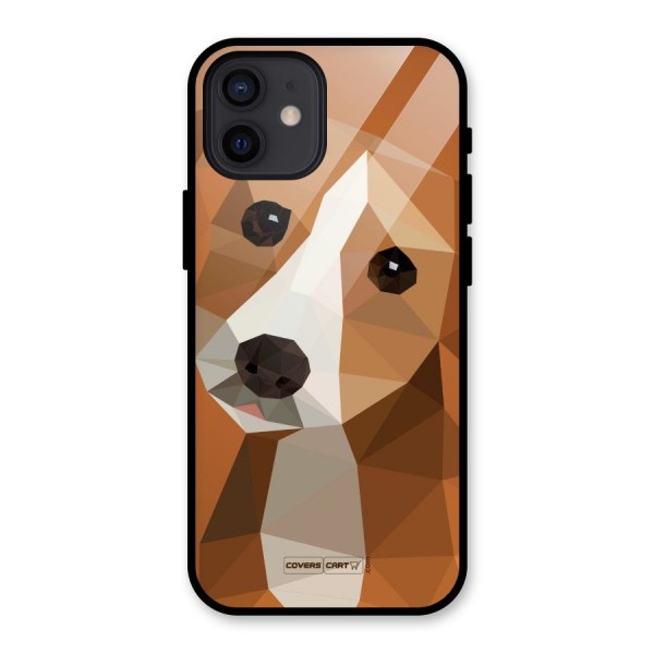 Cute Dog Glass Back Case for iPhone 12