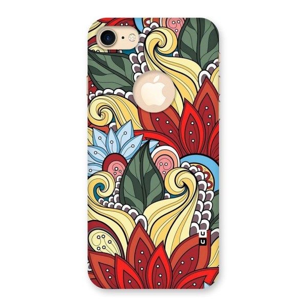 Cute Doodle Back Case for iPhone 7 Logo Cut