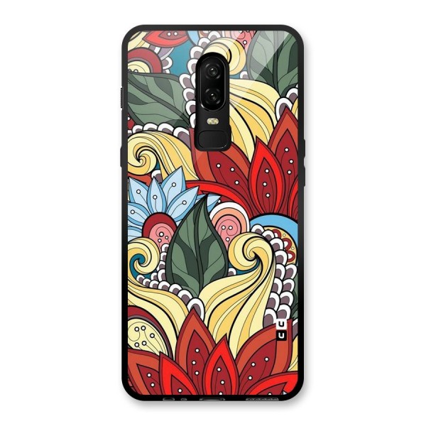 Cute Doodle Glass Back Case for OnePlus 6