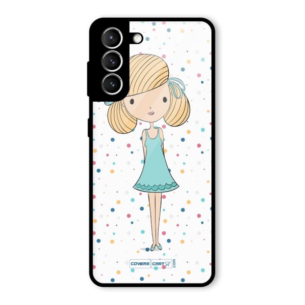 Cute Girl Glass Back Case for Galaxy S21 5G