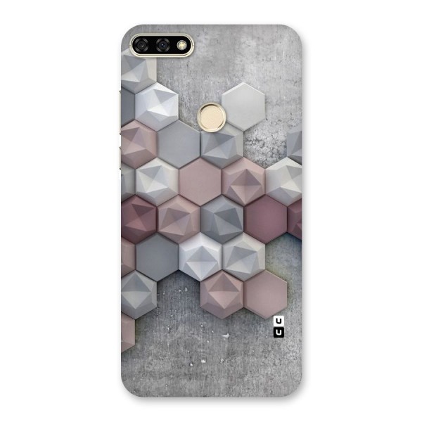 Cute Hexagonal Pattern Back Case for Honor 7A