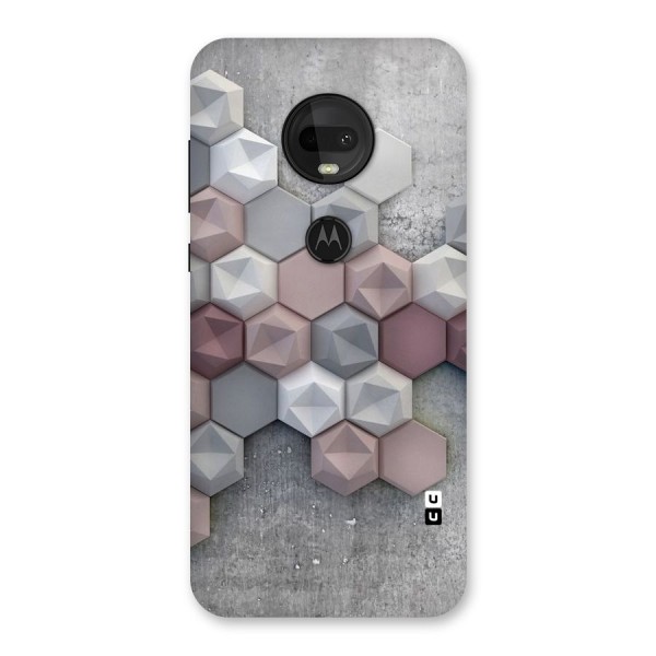 Cute Hexagonal Pattern Back Case for Moto G7