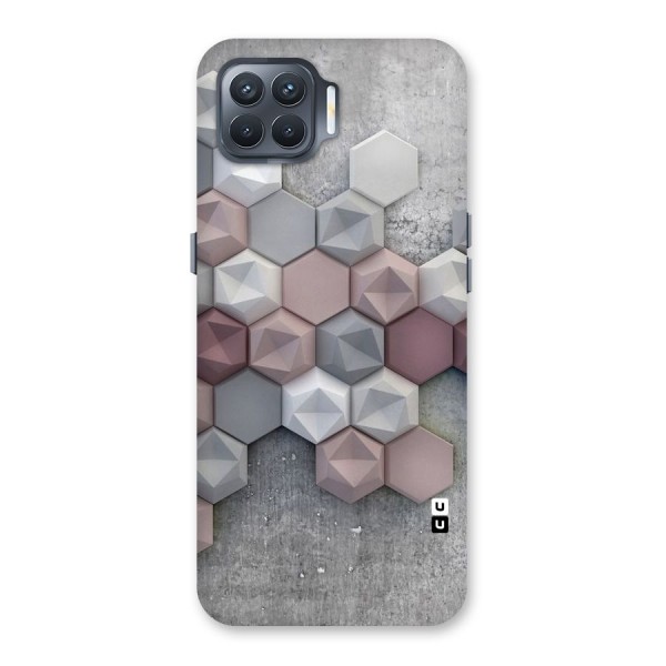 Cute Hexagonal Pattern Back Case for Oppo F17 Pro