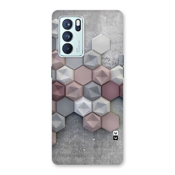 Cute Hexagonal Pattern Back Case for Oppo Reno6 Pro 5G