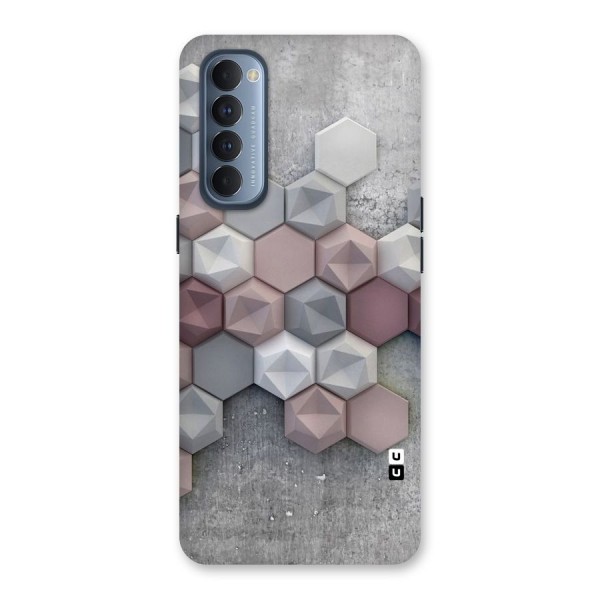 Cute Hexagonal Pattern Back Case for Reno4 Pro