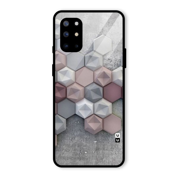 Cute Hexagonal Pattern Glass Back Case for OnePlus 8T