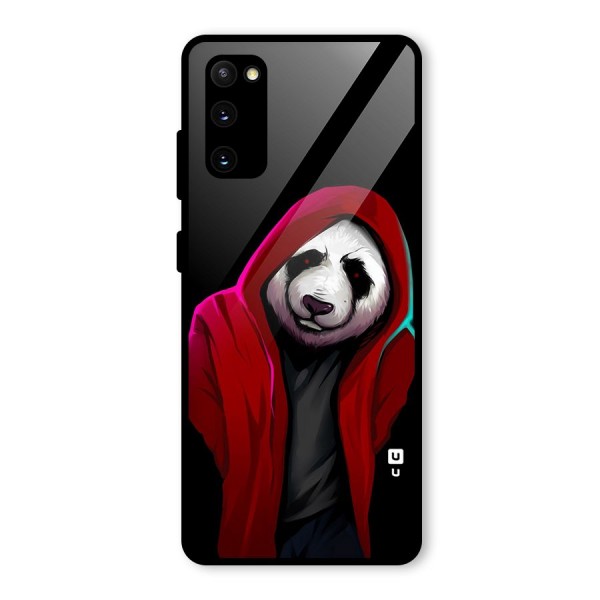 Cute Hoodie Panda Glass Back Case for Galaxy S20 FE 5G