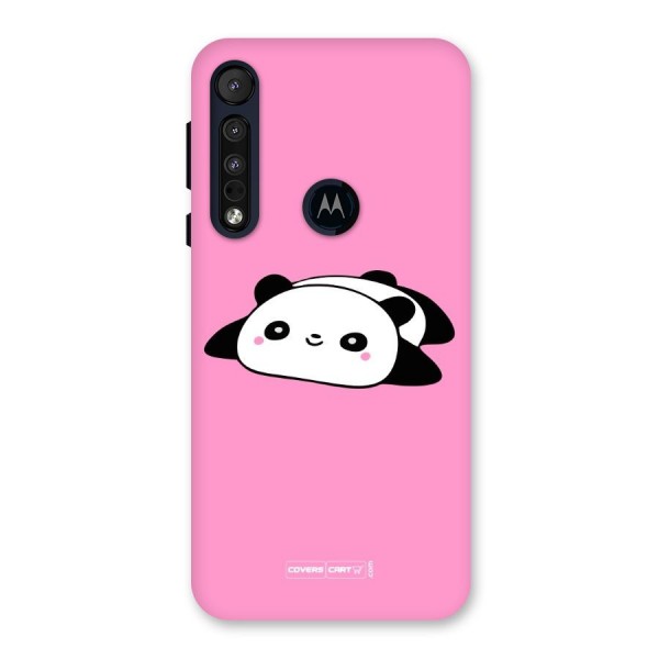 Cute Lazy Panda Back Case for Motorola One Macro