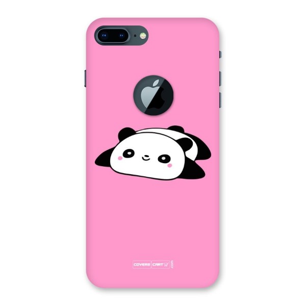 Cute Lazy Panda Back Case for iPhone 7 Plus Logo Cut