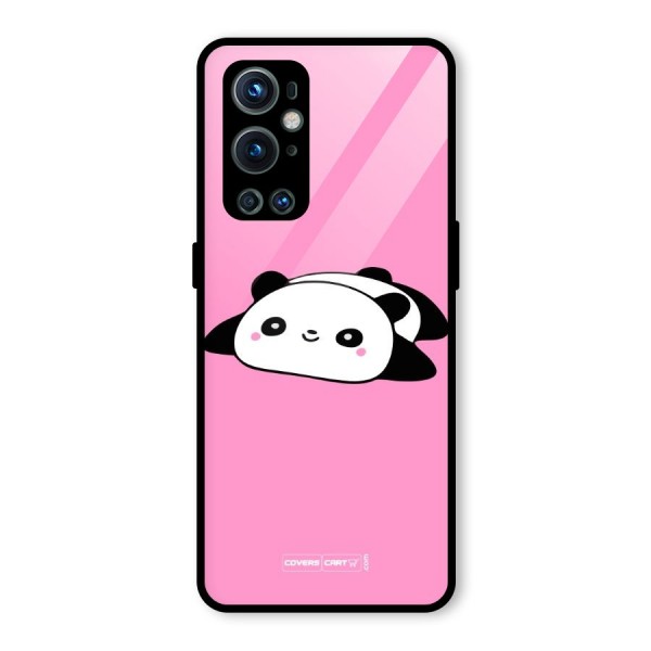 Cute Lazy Panda Glass Back Case for OnePlus 9 Pro