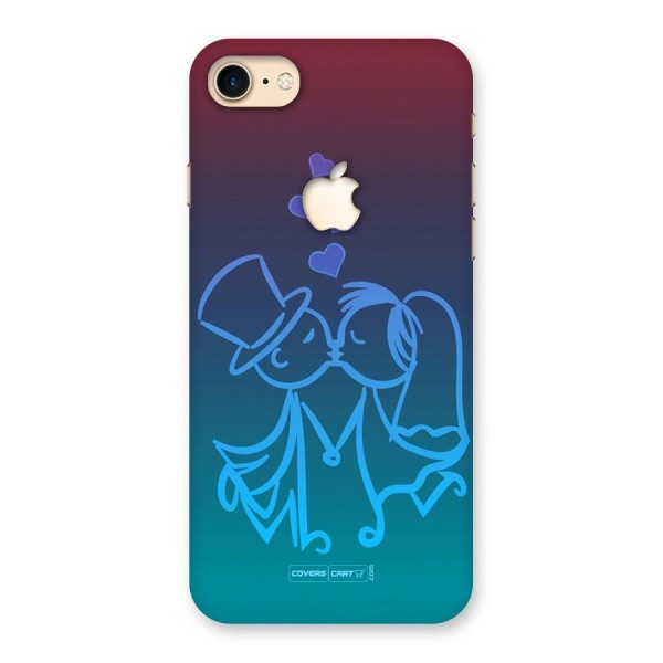 Cute Love Back Case for iPhone 7 Apple Cut