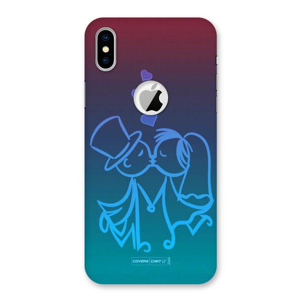 Cute Love Back Case for iPhone X Logo Cut