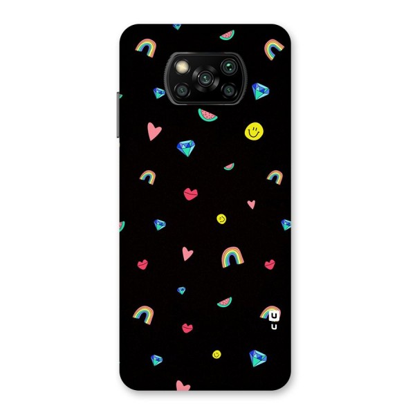 Cute Multicolor Shapes Back Case for Poco X3