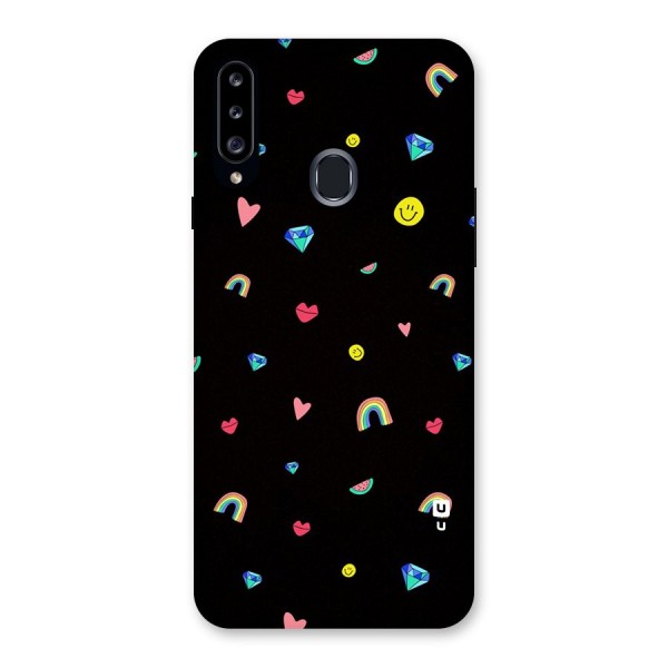 Cute Multicolor Shapes Back Case for Samsung Galaxy A20s