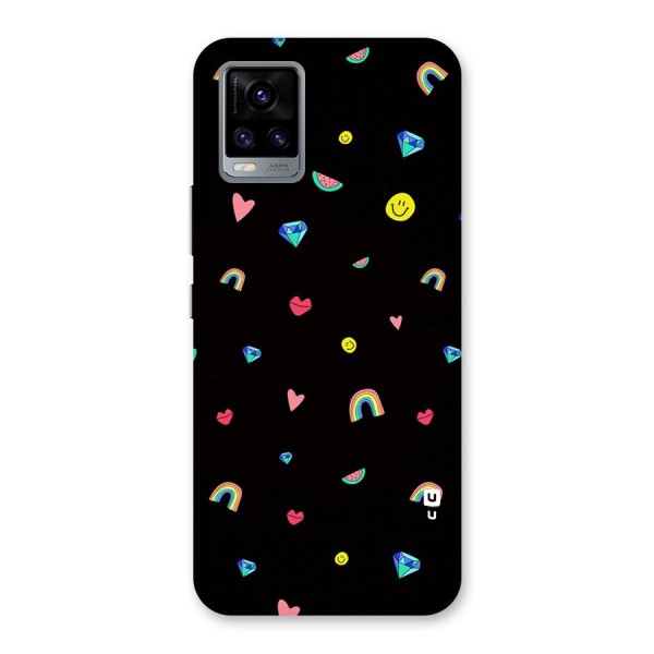 Cute Multicolor Shapes Back Case for Vivo V20