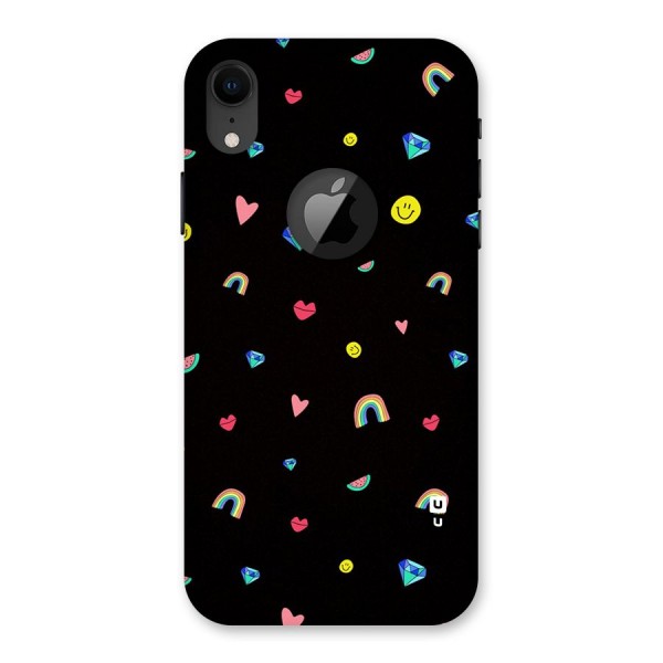 Cute Multicolor Shapes Back Case for iPhone XR Logo Cut