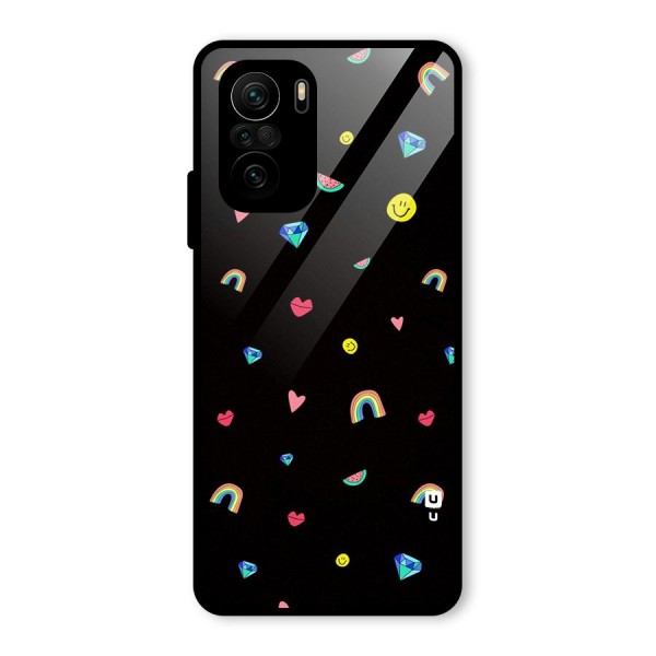 Cute Multicolor Shapes Glass Back Case for Mi 11x