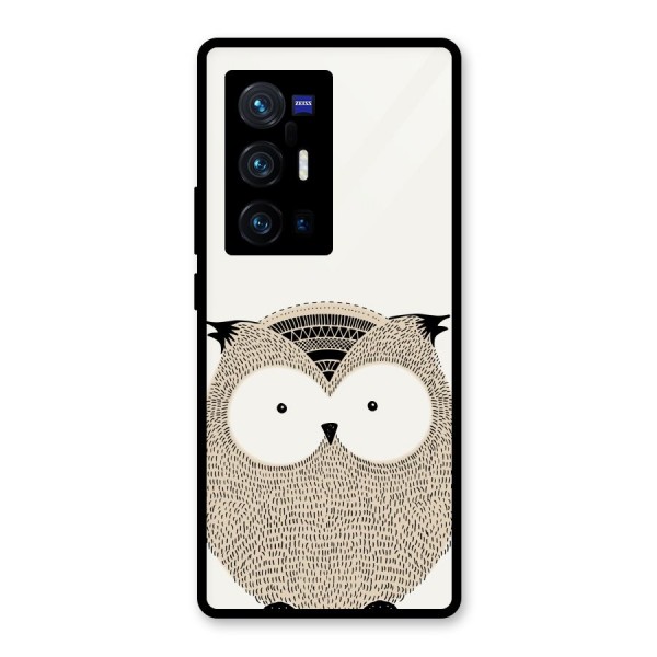 Cute Owl Glass Back Case for Vivo X70 Pro Plus