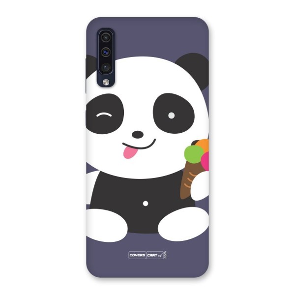 Cute Panda Blue Back Case for Galaxy A50