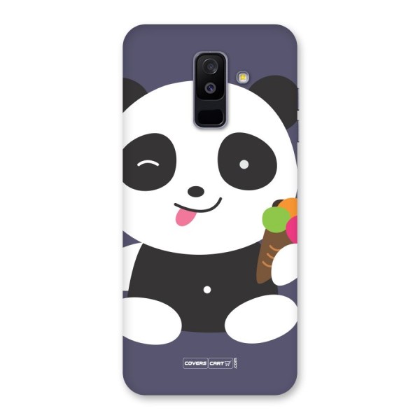 Cute Panda Blue Back Case for Galaxy A6 Plus