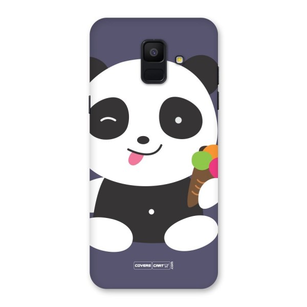Cute Panda Blue Back Case for Galaxy A6 (2018)
