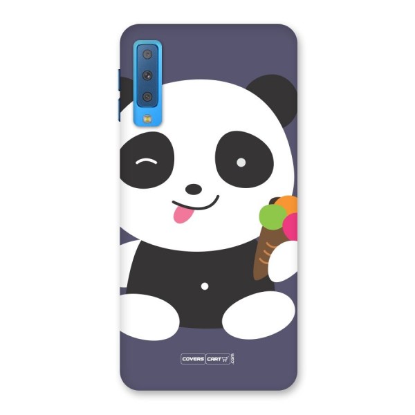 Cute Panda Blue Back Case for Galaxy A7 (2018)