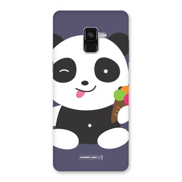 Cute Panda Blue Back Case for Galaxy A8 Plus