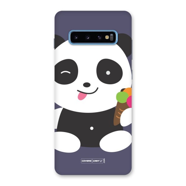 Cute Panda Blue Back Case for Galaxy S10 Plus