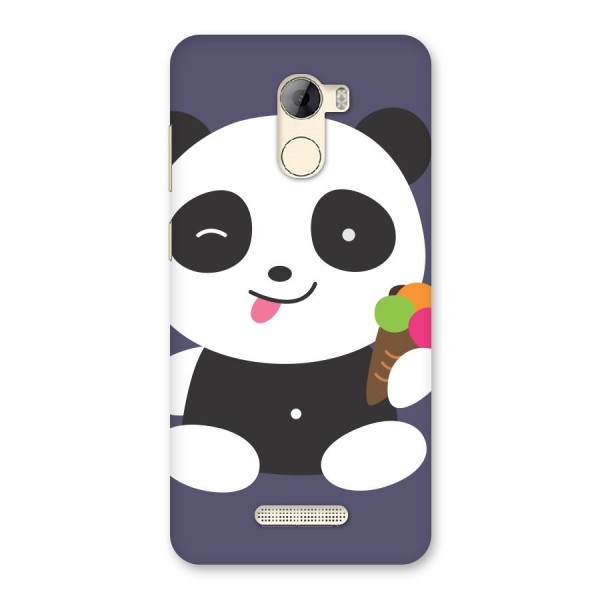 Cute Panda Blue Back Case for Gionee A1 LIte