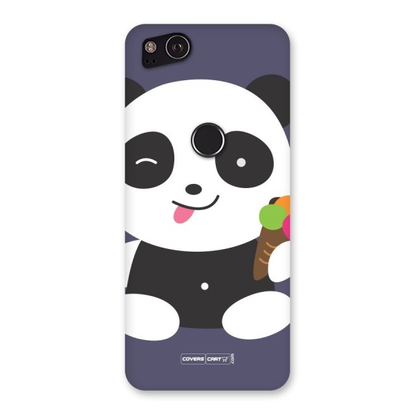 Cute Panda Blue Back Case for Google Pixel 2
