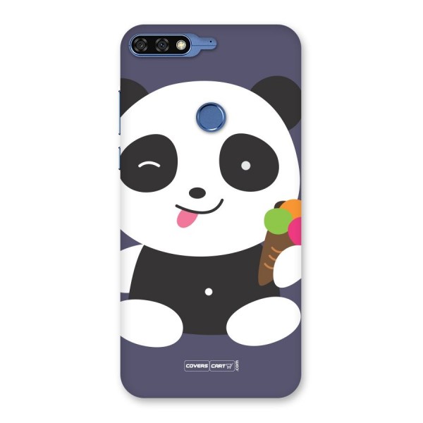 Cute Panda Blue Back Case for Honor 7C