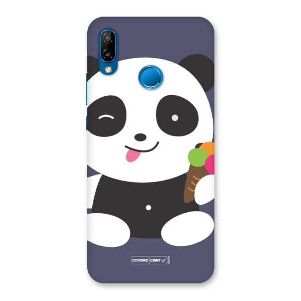 Cute Panda Blue Back Case for Huawei P20 Lite