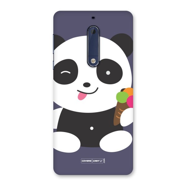Cute Panda Blue Back Case for Nokia 5
