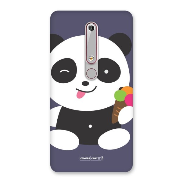Cute Panda Blue Back Case for Nokia 6.1