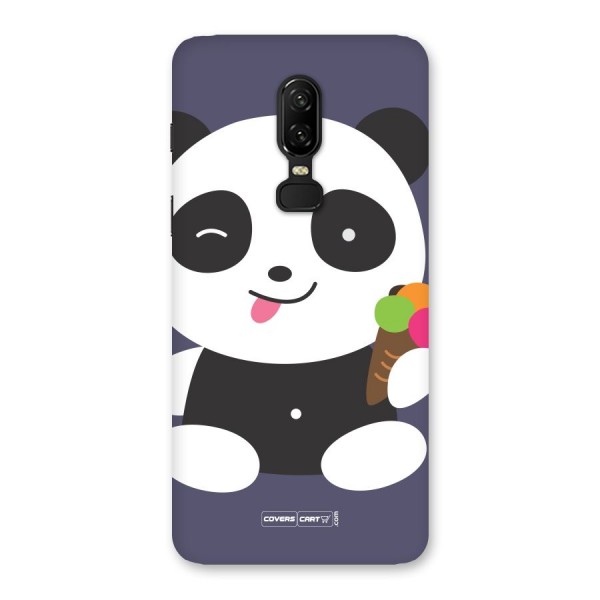 Cute Panda Blue Back Case for OnePlus 6