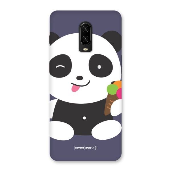 Cute Panda Blue Back Case for OnePlus 6T