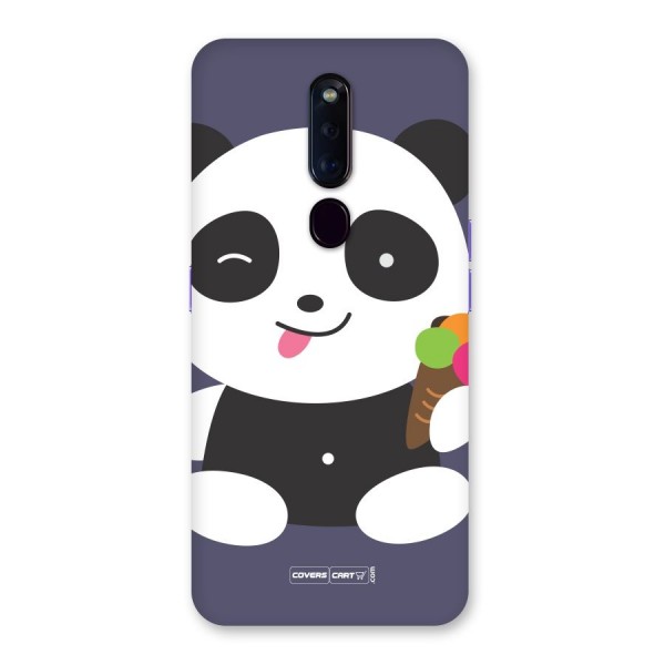 Cute Panda Blue Back Case for Oppo F11 Pro