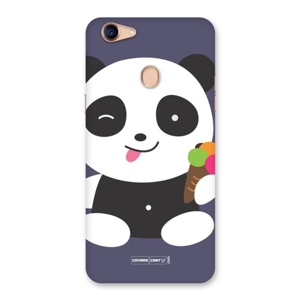 Cute Panda Blue Back Case for Oppo F5 Youth